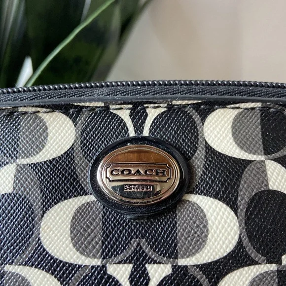 Coach Black, Cream & Gray Cosmetic Bag - Picture 11 of 15